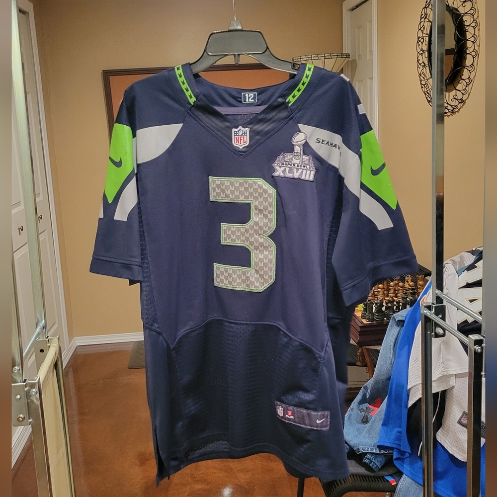 Russell Wilson Super Bowl Jersey - Size XL